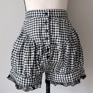 Ultra Rare Punk Label by Betsey Johnson 1980’s gingham bloomer shorts